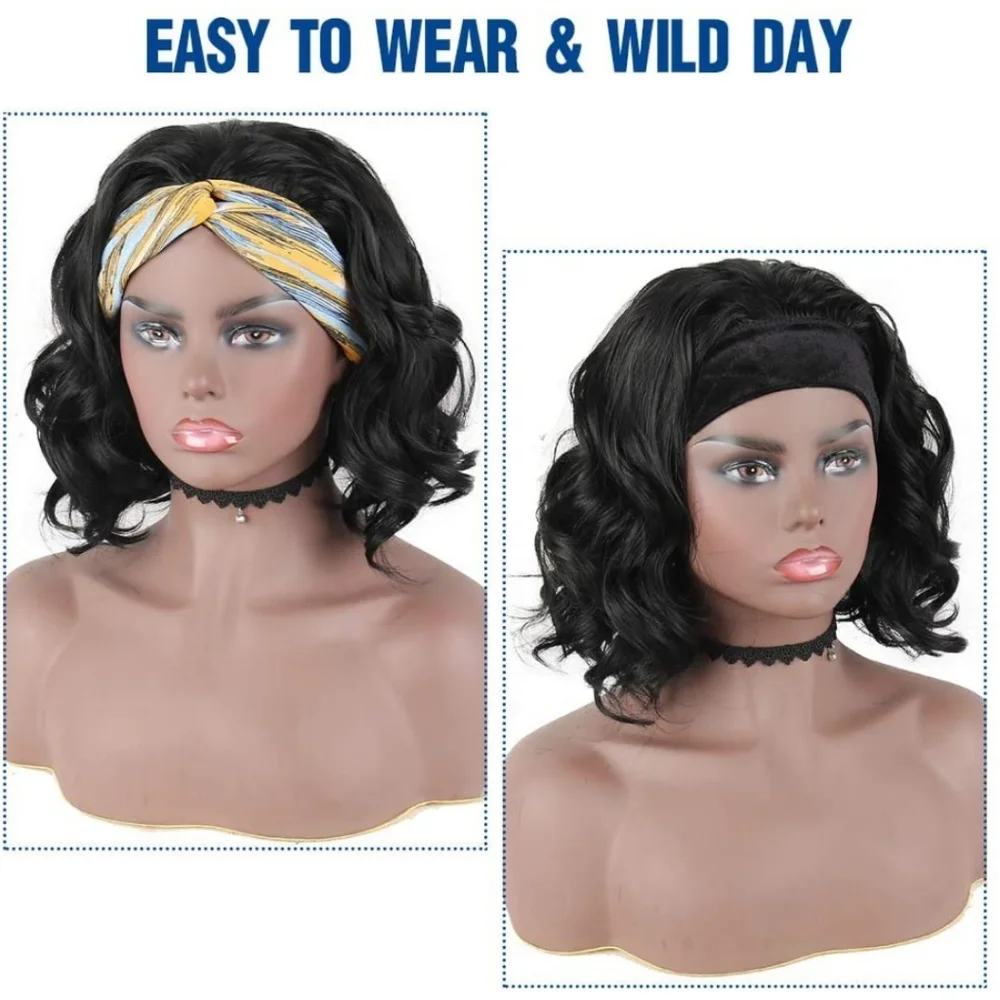 Blooming Hair Bob Headband Wig